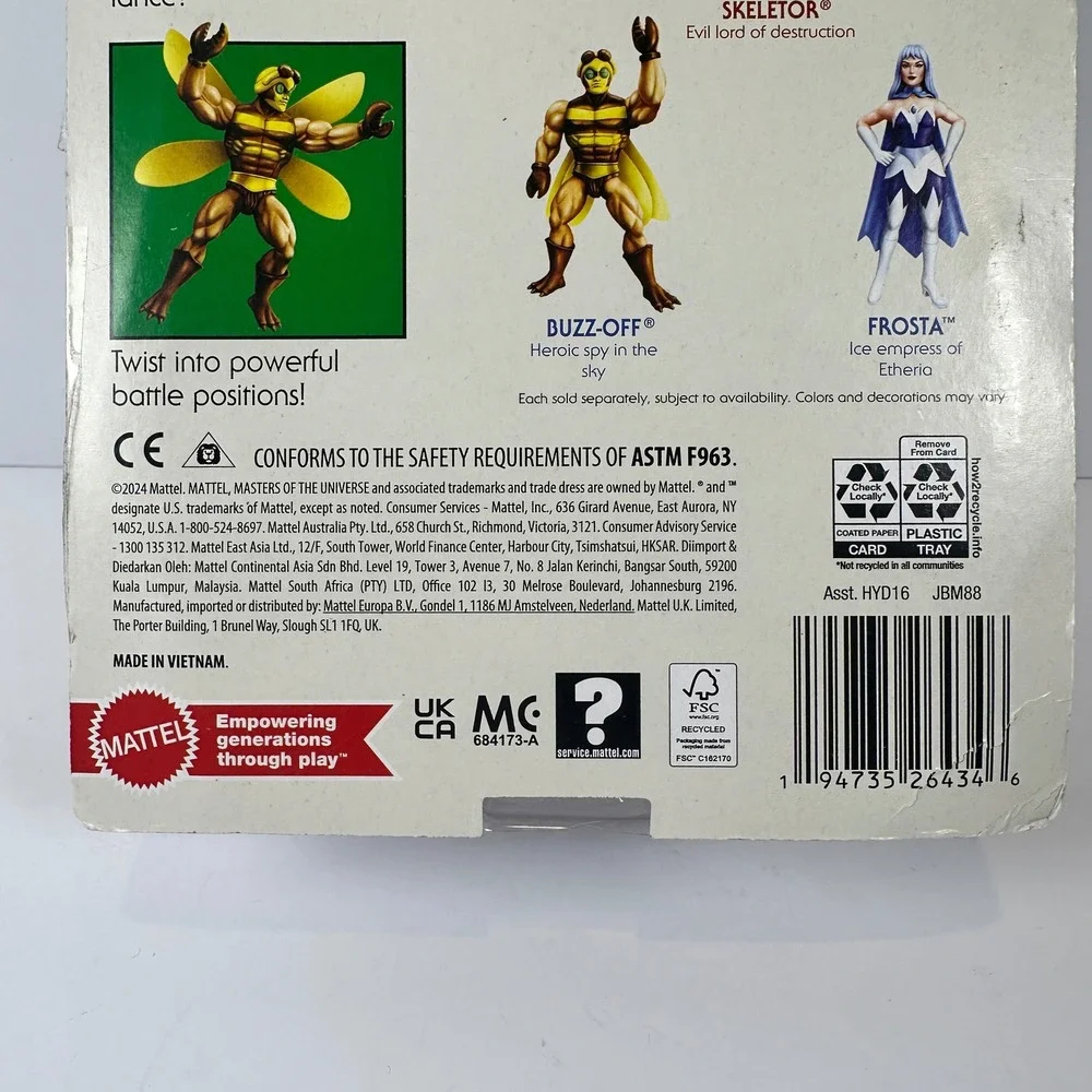 Mattel MOTU Buzz-Off Action Figure Kids 5.5in Yellow New‎ Cartoon Collection